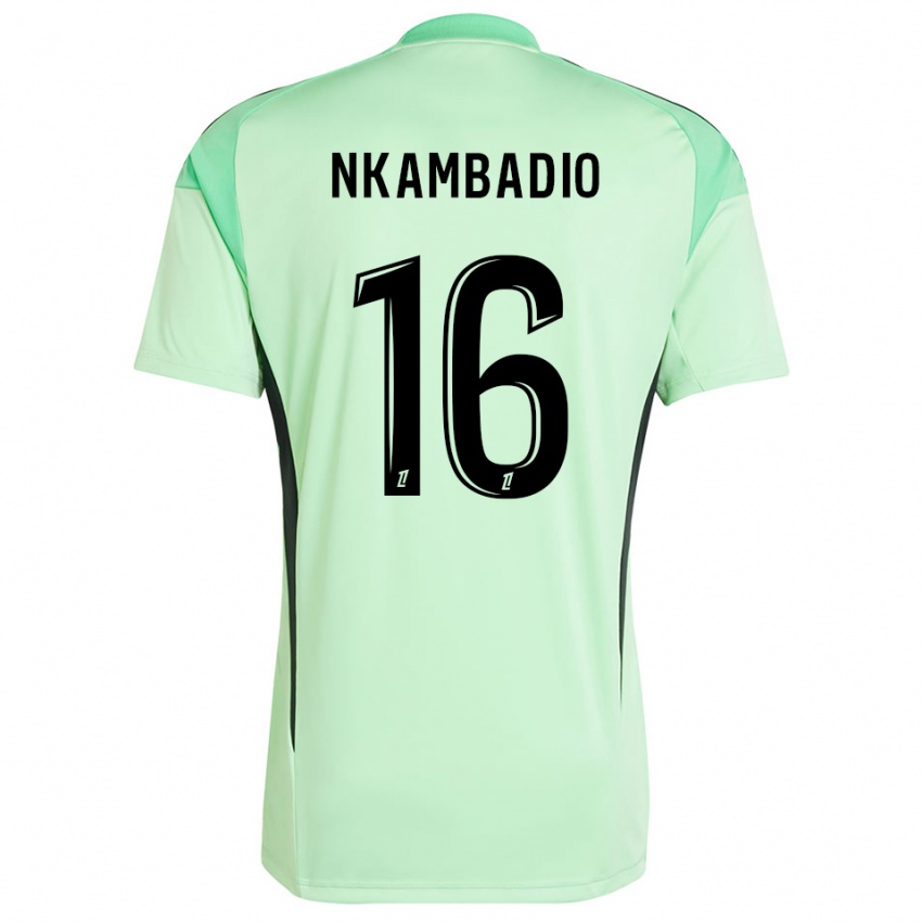 גברים עובד אנקאמבאדיו #16 ירוק בהיר שחור חולצת שוער 2025/26 חולצה קצרה