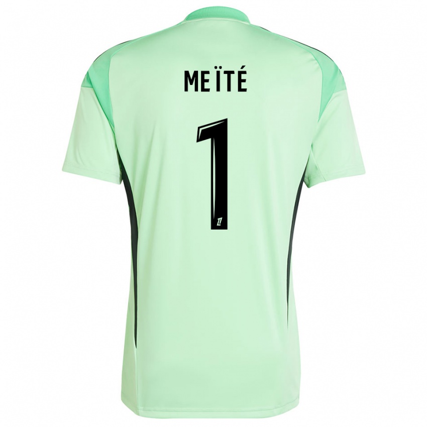 גברים איברהים מייט #1 ירוק בהיר שחור חולצת שוער 2025/26 חולצה קצרה