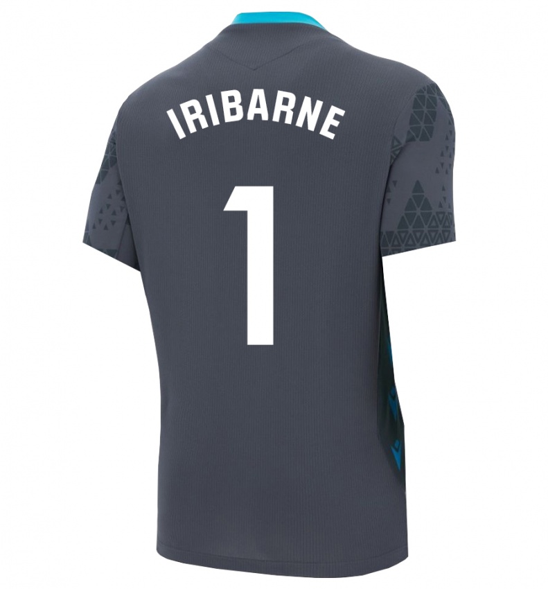 גברים ברונו איריברנה #1 אפור כהה שחור חולצת שוער 2025/26 חולצה קצרה