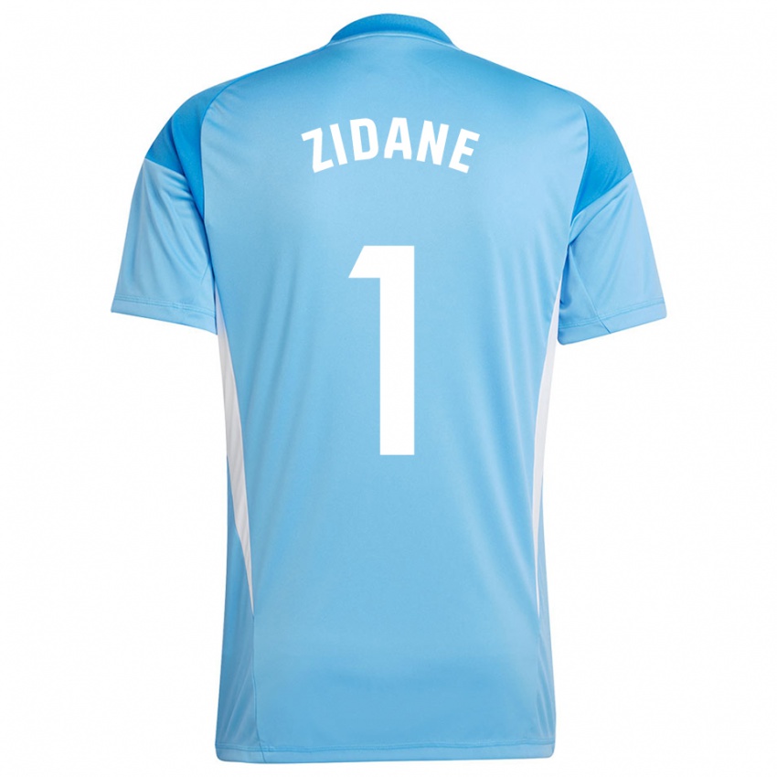 גברים לוקה זידאן #1 כחול שמיים לבן חולצת שוער 2025/26 חולצה קצרה