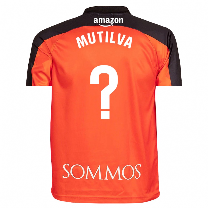 גברים Aimar Mutilva #0 כתום שחור חולצת שוער 2025/26 חולצה קצרה