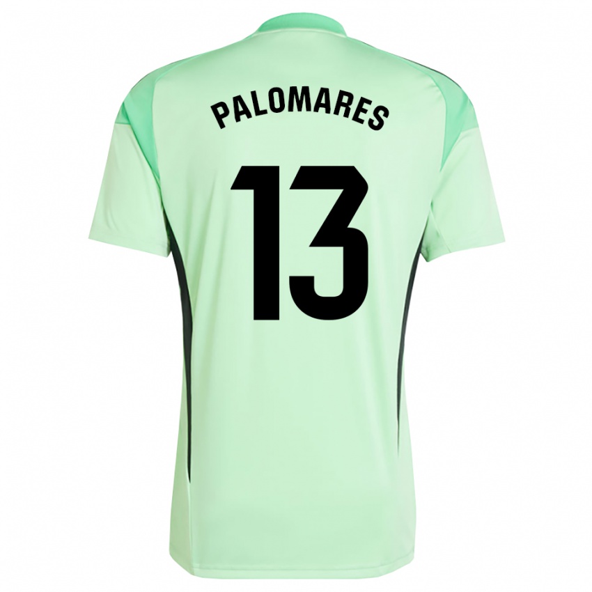 גברים Juanpa Palomares #13 ירוק בהיר שחור חולצת שוער 2025/26 חולצה קצרה