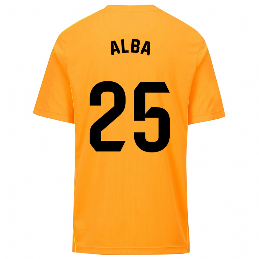 גברים Alba Acebes Rodríguez #25 כתום שחור חולצת שוער 2025/26 חולצה קצרה