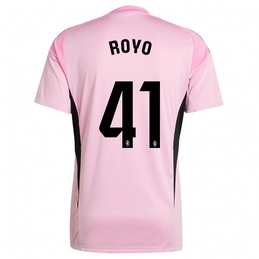 גברים Eduardo Royo #41 ורוד בהיר שחור חולצת שוער 2025/26 חולצה קצרה