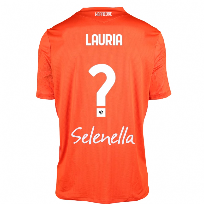 גברים Nicole Lauria #0 כתום שחור לבן חולצת שוער 2025/26 חולצה קצרה