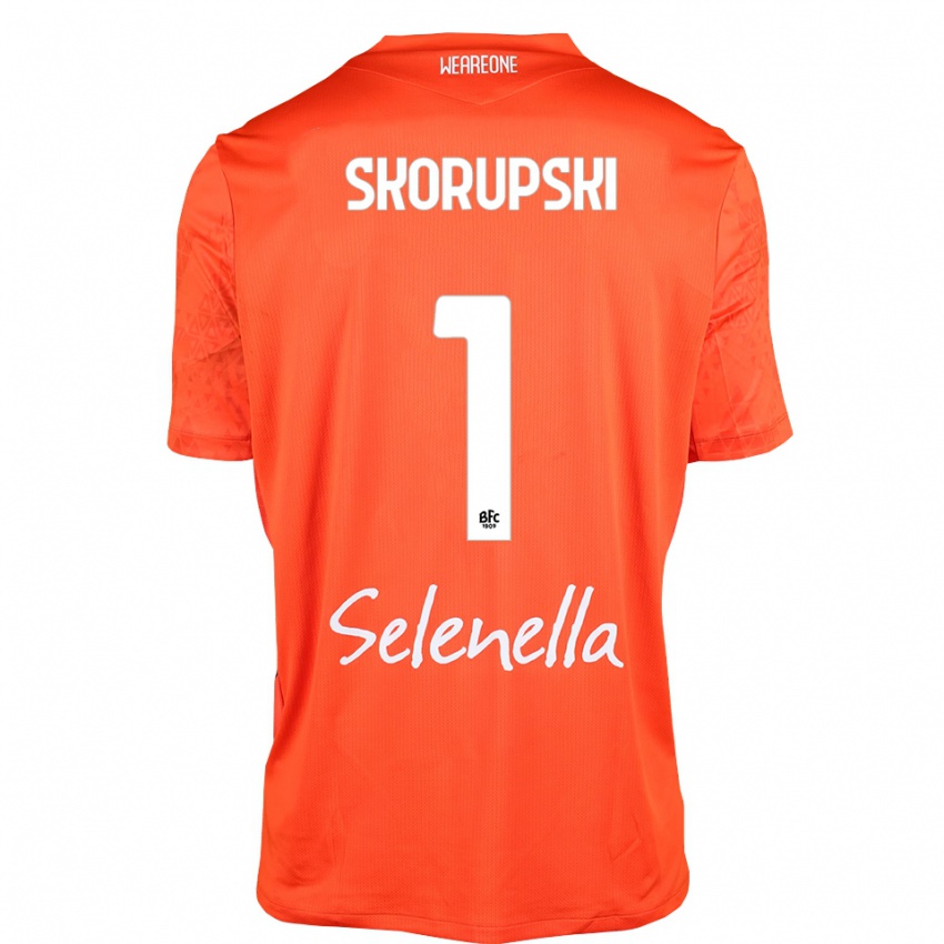 גברים לוקאש סקורופסקי #1 כתום שחור לבן חולצת שוער 2025/26 חולצה קצרה