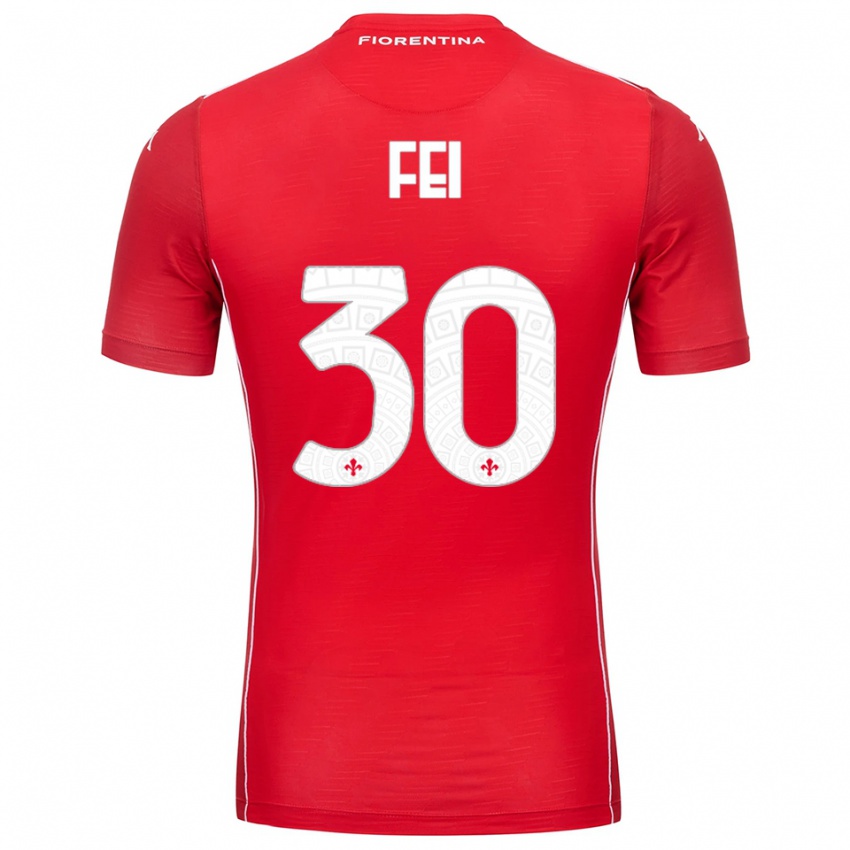 גברים Gianmaria Fei #30 לבן אדום חולצת שוער 2025/26 חולצה קצרה