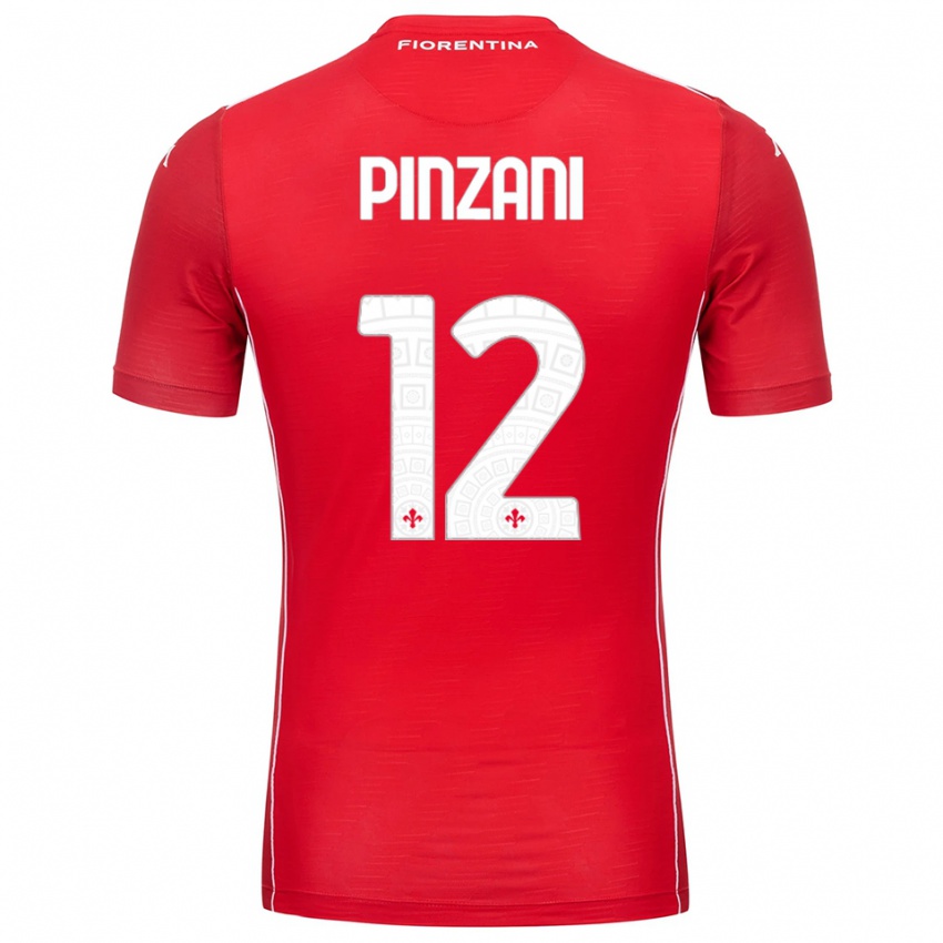 גברים Lorenzo Pinzani #12 לבן אדום חולצת שוער 2025/26 חולצה קצרה