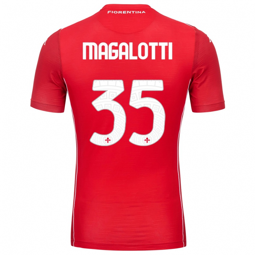 גברים מתיה מגלוטי #35 לבן אדום חולצת שוער 2025/26 חולצה קצרה