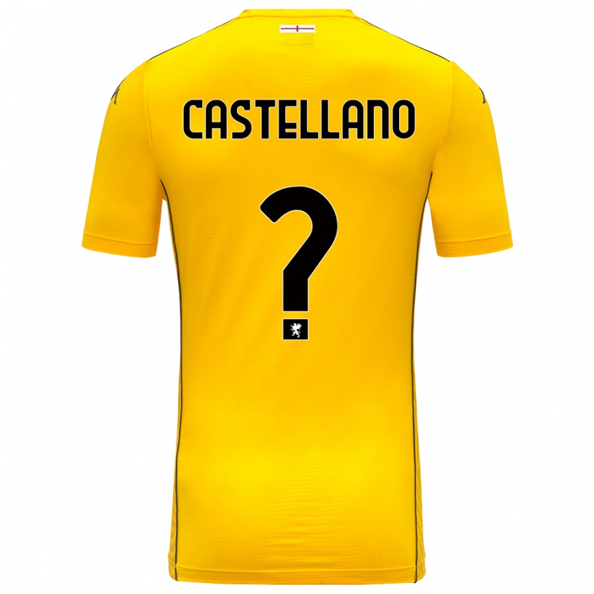 גברים Cristiano Castellano #0 צהוב כהה שחור חולצת שוער 2025/26 חולצה קצרה