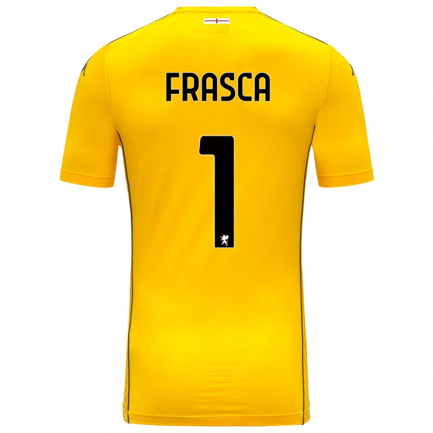 גברים Andrea Frasca #1 צהוב כהה שחור חולצת שוער 2025/26 חולצה קצרה