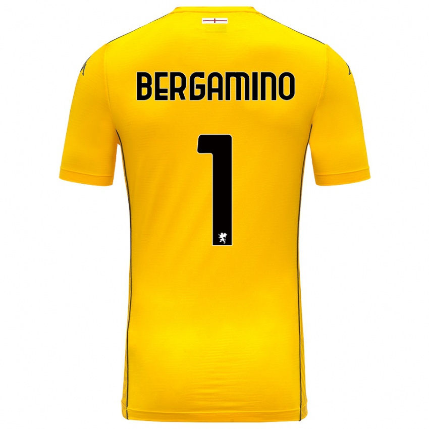 גברים Giovanni Bergamino #1 צהוב כהה שחור חולצת שוער 2025/26 חולצה קצרה