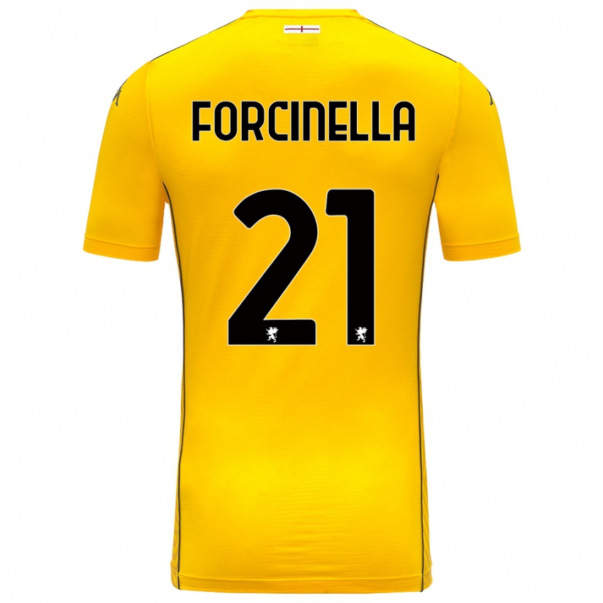 גברים קאמילה פורצ'ינלה #21 צהוב כהה שחור חולצת שוער 2025/26 חולצה קצרה