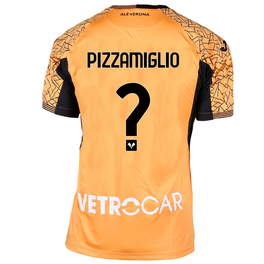 גברים Gianmaria Pizzamiglio #0 כתום שחור לבן חולצת שוער 2025/26 חולצה קצרה