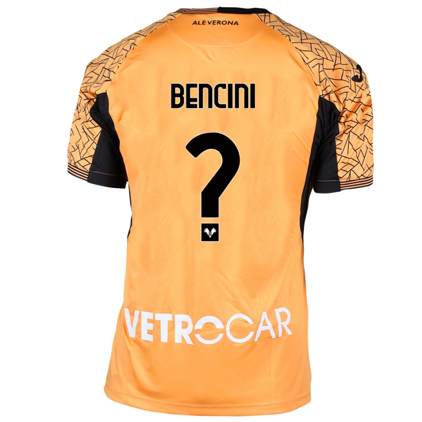 גברים Mattia Bencini #0 כתום שחור לבן חולצת שוער 2025/26 חולצה קצרה