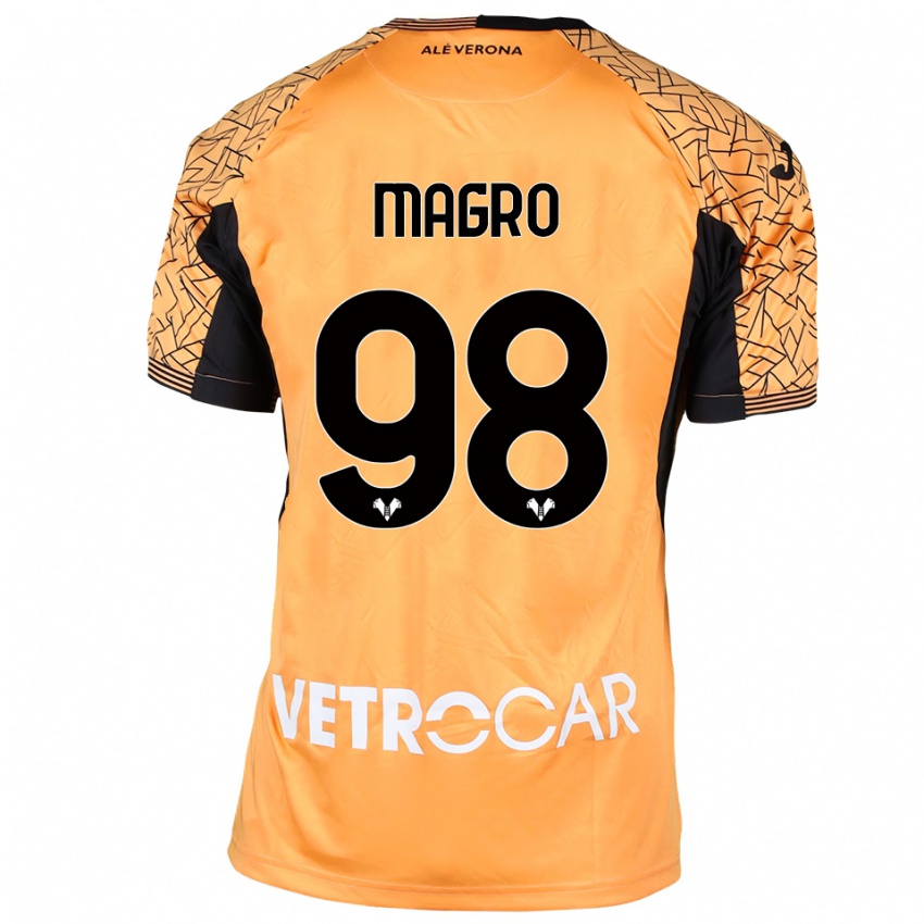 גברים פדריקו מגרו #98 כתום שחור לבן חולצת שוער 2025/26 חולצה קצרה