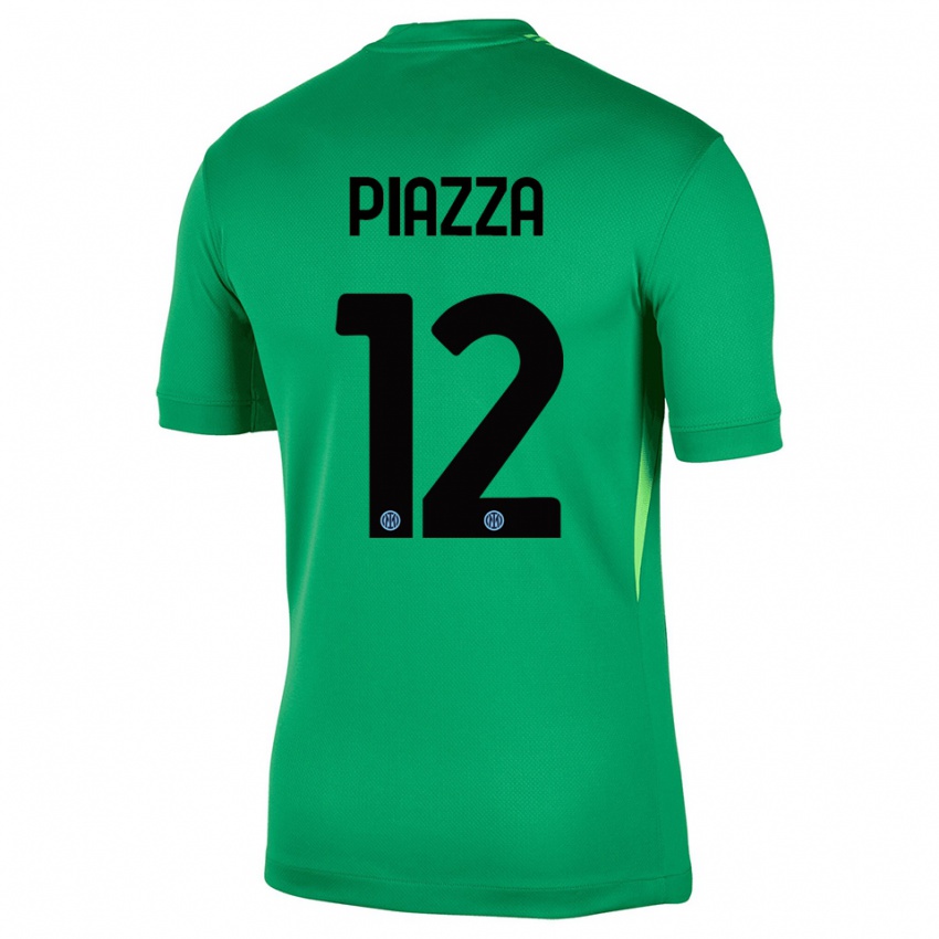 גברים אלסיה פיאזה #12 ירוק בהיר שחור חולצת שוער 2025/26 חולצה קצרה