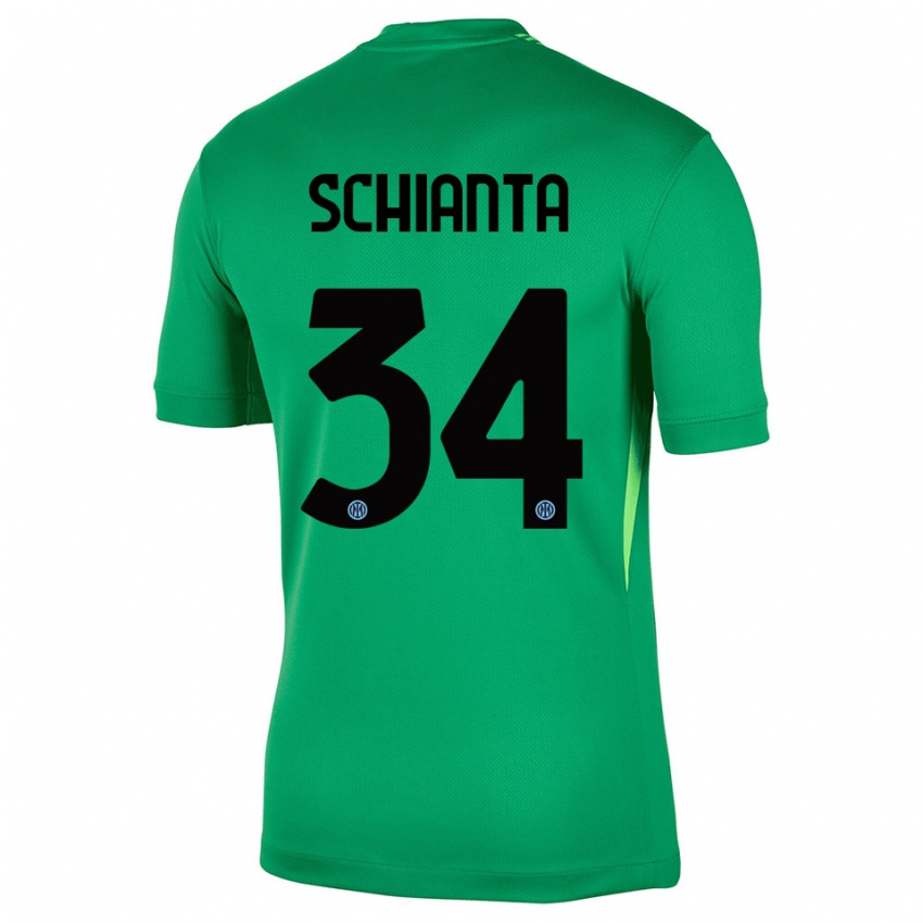 גברים Valentina Schianta #34 ירוק בהיר שחור חולצת שוער 2025/26 חולצה קצרה