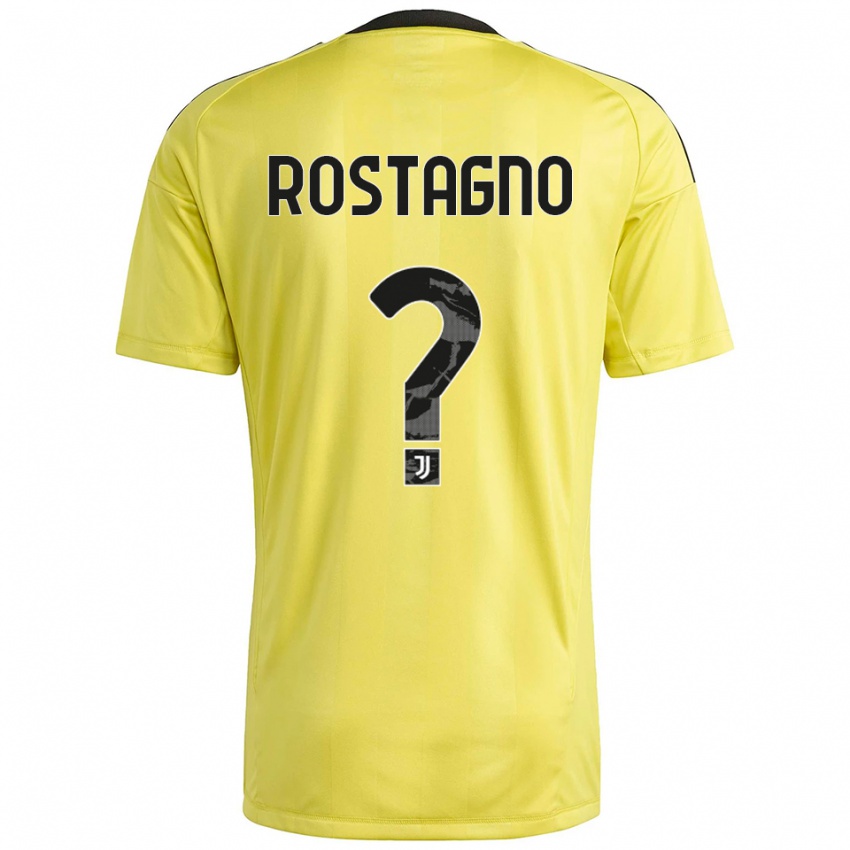 גברים Alberto Rostagno #0 לבן צהוב חולצת שוער 2025/26 חולצה קצרה