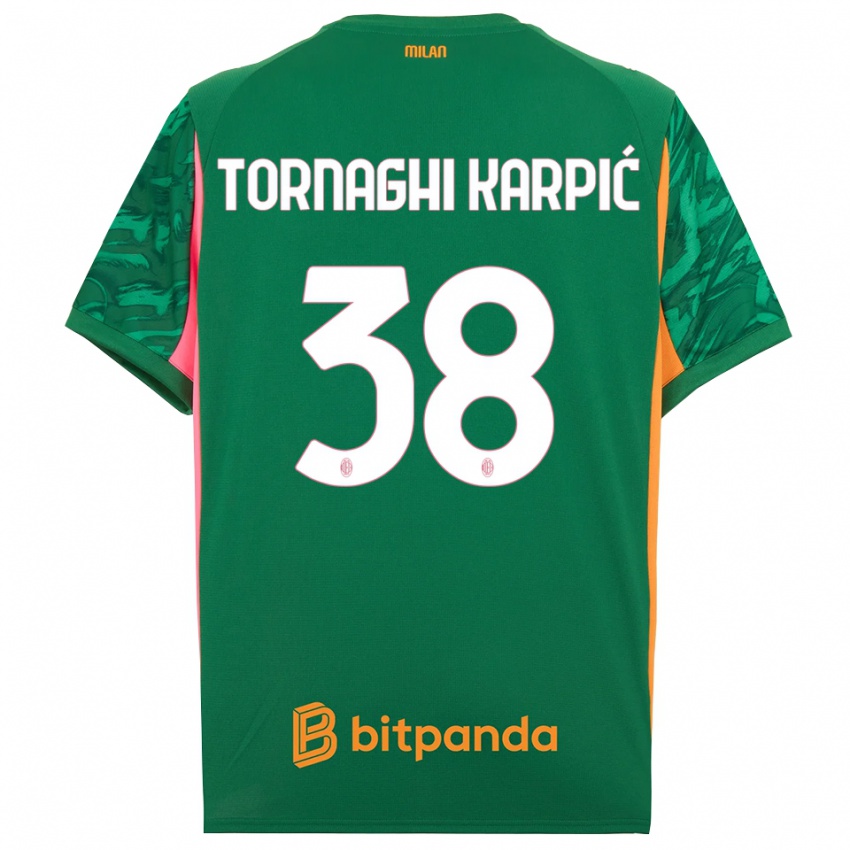 גברים Lavinia Tornaghi Karpić #38 ורוד כתום ירוק חולצת שוער 2025/26 חולצה קצרה