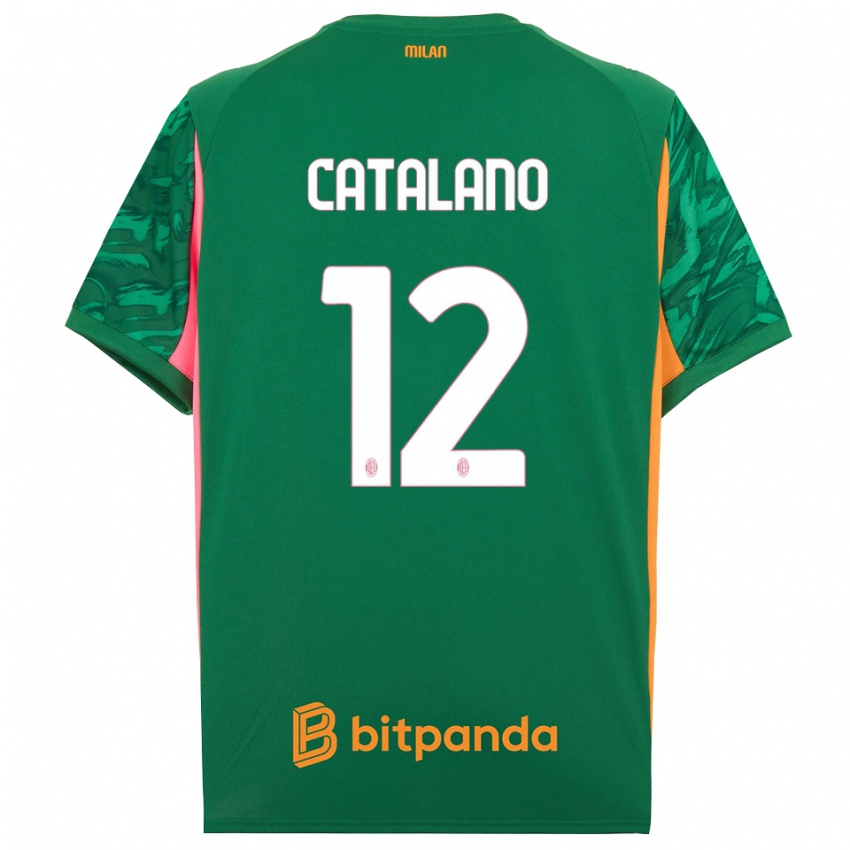 גברים Alessio Catalano #12 ורוד כתום ירוק חולצת שוער 2025/26 חולצה קצרה