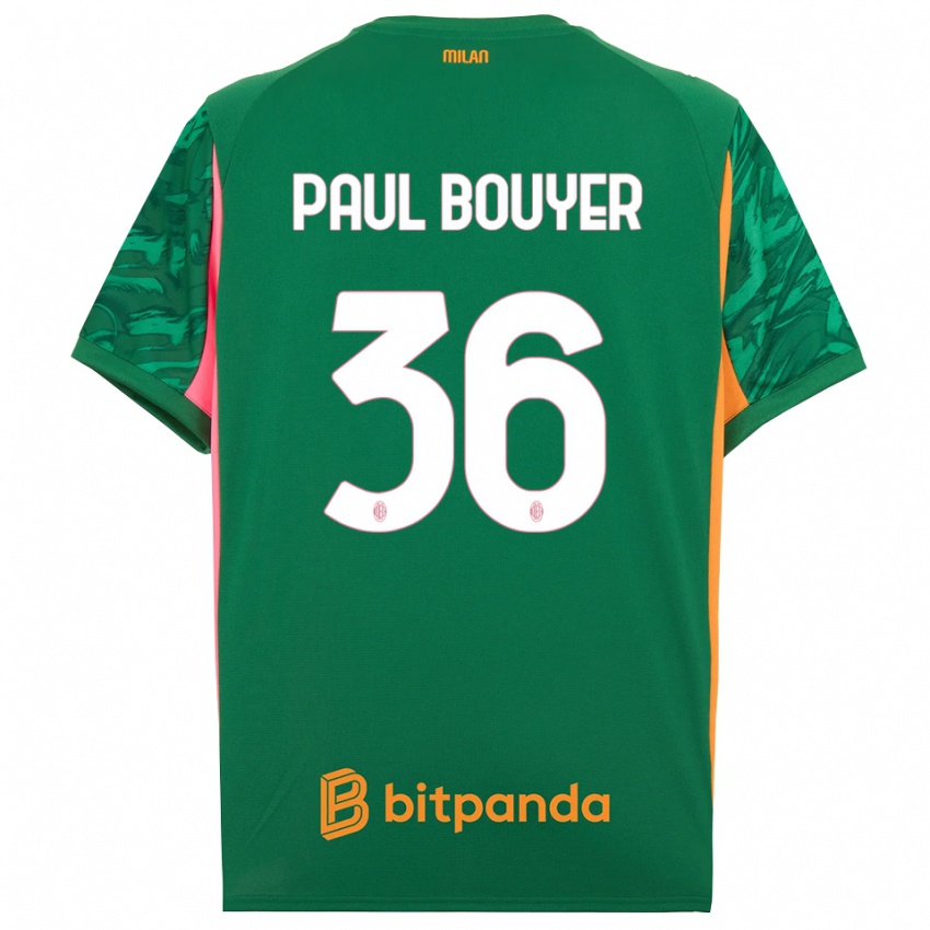 גברים Léo Paul Bouyer #36 ורוד כתום ירוק חולצת שוער 2025/26 חולצה קצרה