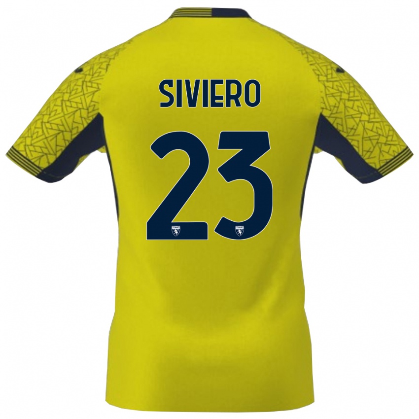 גברים Lapo Siviero #23 שחור צהוב חולצת שוער 2025/26 חולצה קצרה