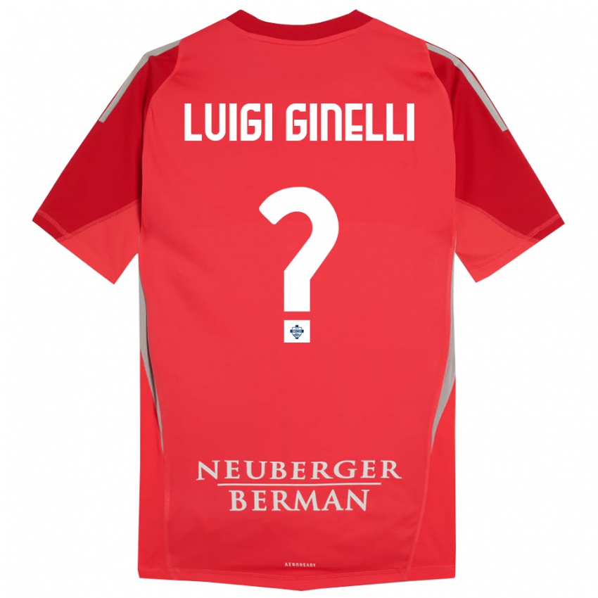 גברים לורנזו לואיג׳י ג׳ינלי #0 אפור אדום חולצת שוער 2025/26 חולצה קצרה