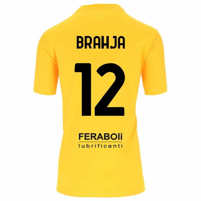 גברים תומס ברה #12 שחור צהוב חולצת שוער 2025/26 חולצה קצרה