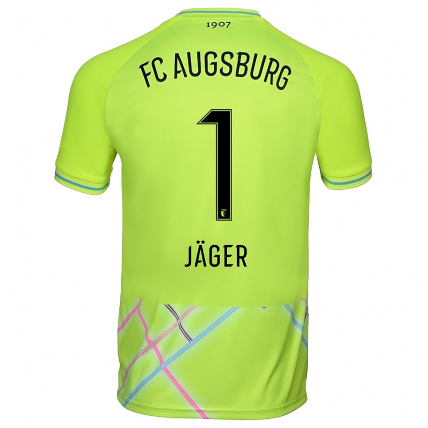 גברים Tobias Jäger #1 צהוב ירוק שחור חולצת שוער 2025/26 חולצה קצרה