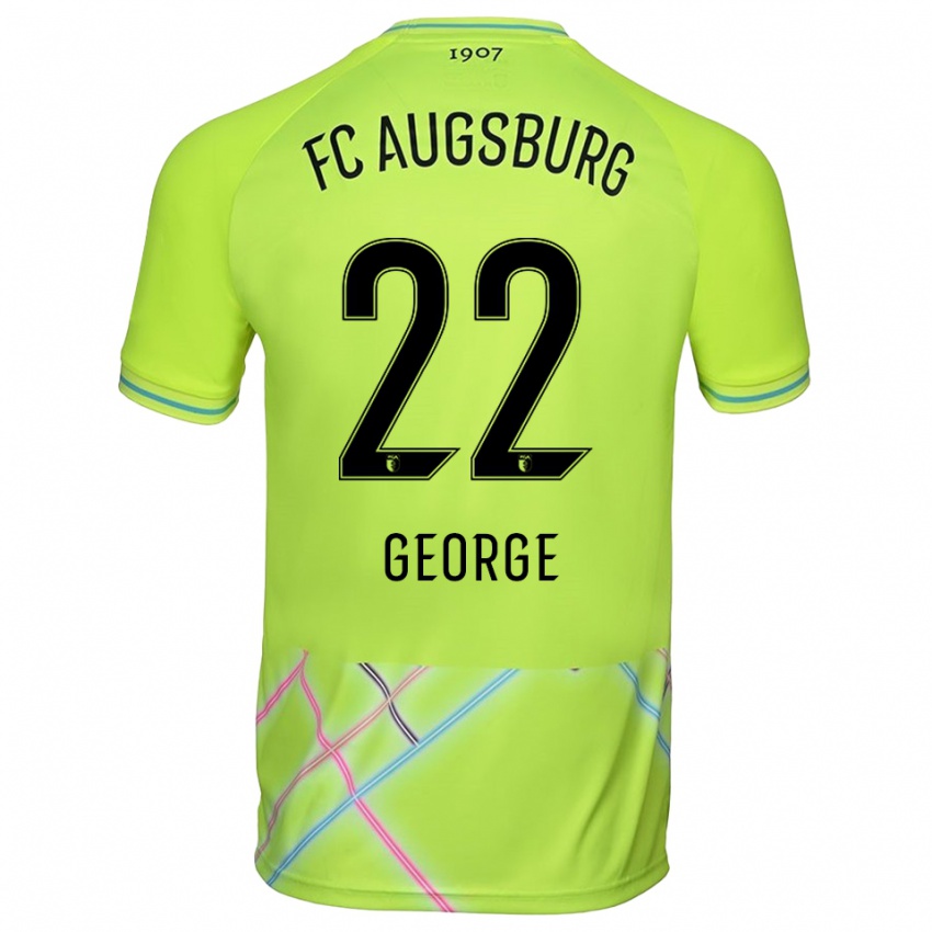 גברים Noah George #22 צהוב ירוק שחור חולצת שוער 2025/26 חולצה קצרה