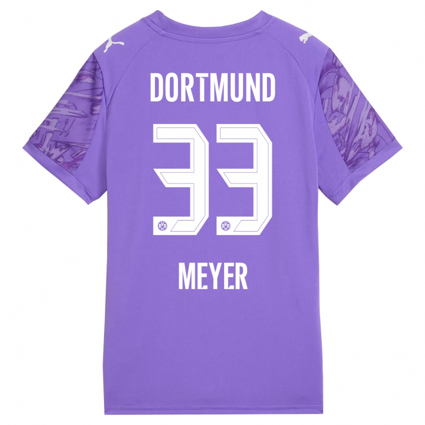 גברים אלכסנדר מאייר #33 לבן לילך חולצת שוער 2025/26 חולצה קצרה