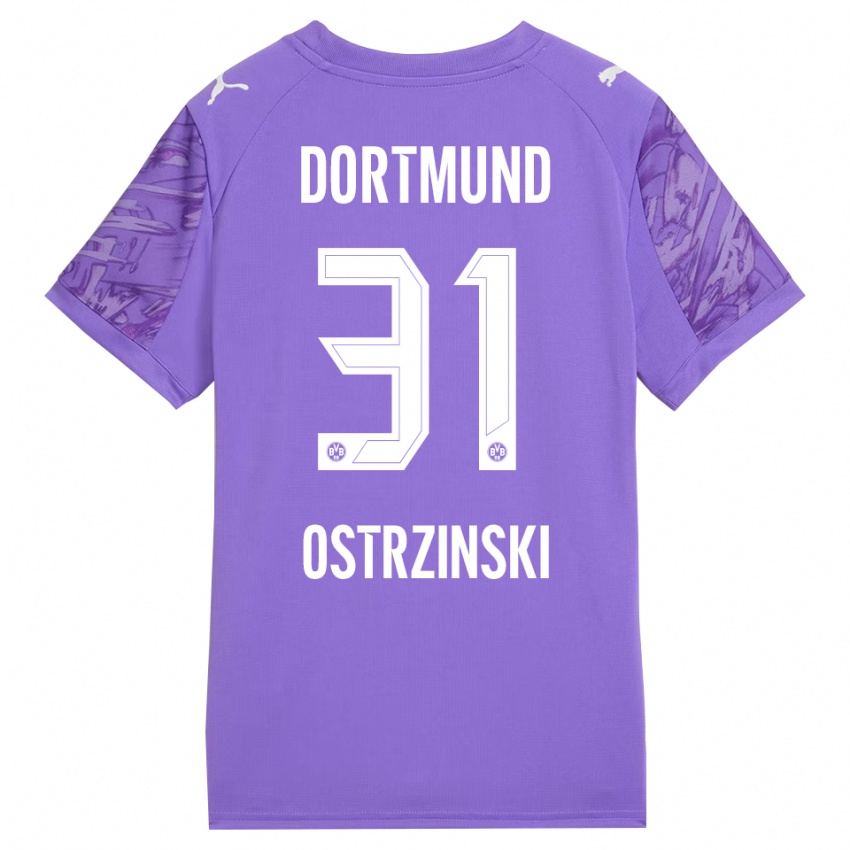 גברים סילאס אוסטרינסקי #31 לבן לילך חולצת שוער 2025/26 חולצה קצרה