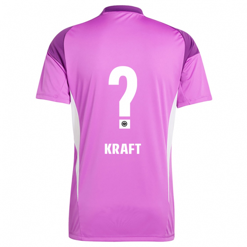 גברים Nico Kraft #0 לבן לילך חולצת שוער 2025/26 חולצה קצרה