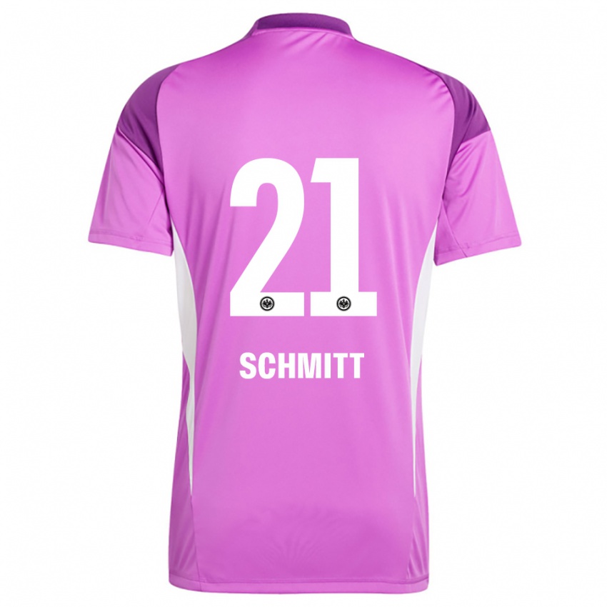 גברים Joshua Schmitt #21 לבן לילך חולצת שוער 2025/26 חולצה קצרה