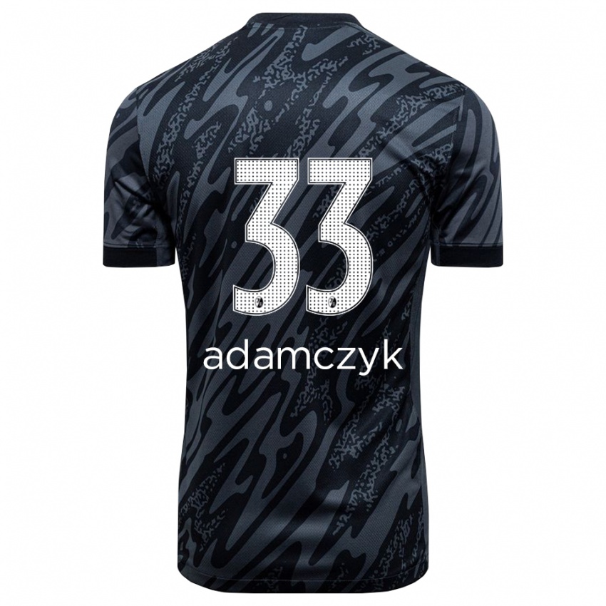 גברים רבקה לואיזה אדמשיק #33 שחור לבן חולצת שוער 2025/26 חולצה קצרה