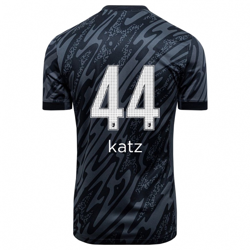 גברים קיליאן כץ #44 שחור לבן חולצת שוער 2025/26 חולצה קצרה