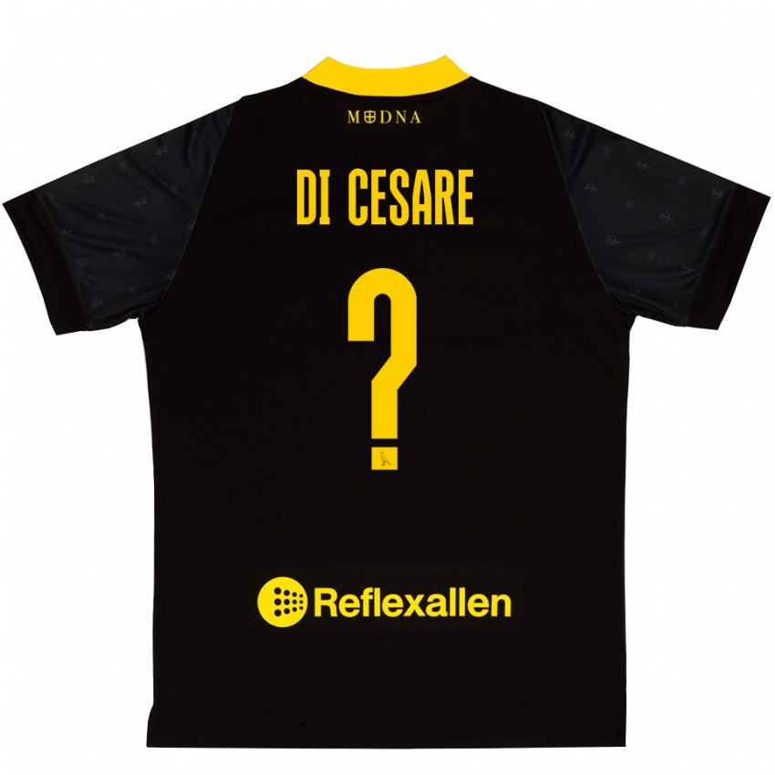 גברים Gabriele Di Cesare #0 שחור צהוב חולצת שוער 2025/26 חולצה קצרה