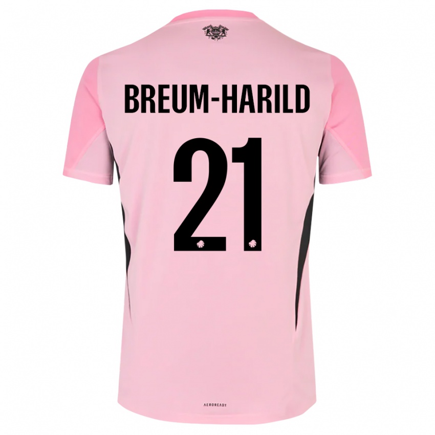 גברים טוביאס ברום-הרילד #21 שחור ורוד חולצת שוער 2025/26 חולצה קצרה