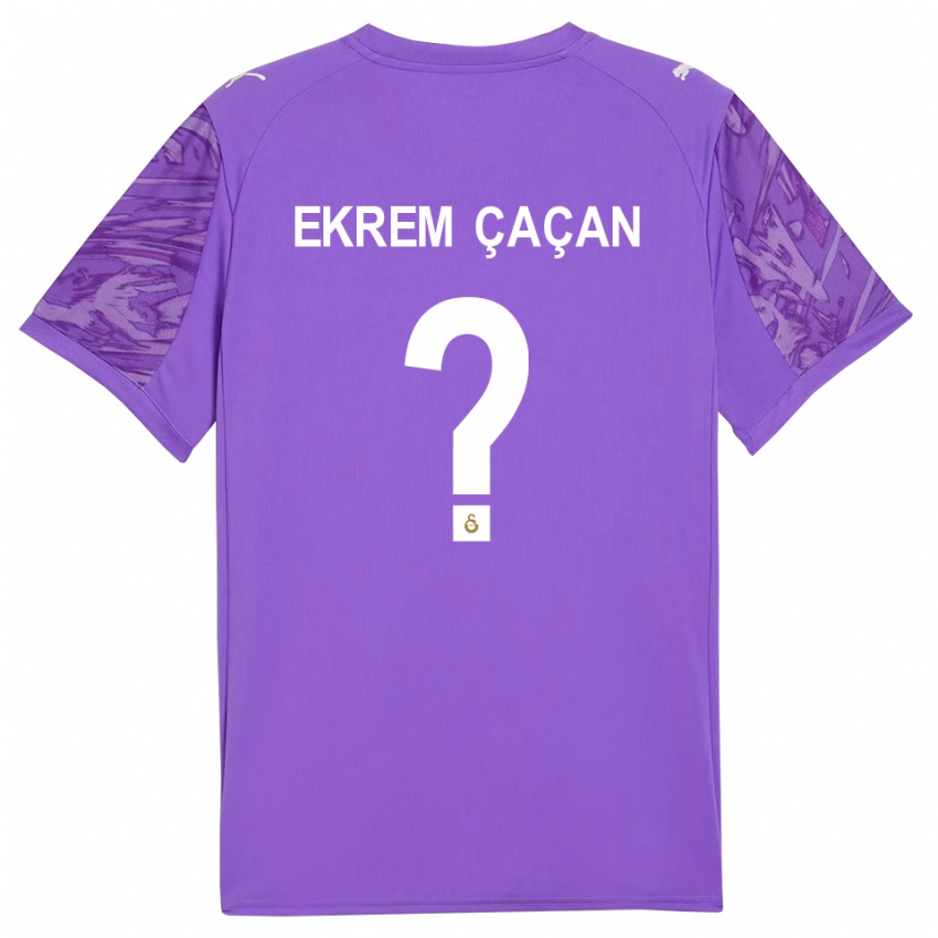 גברים Yağız Ekrem Çaçan #0 לבן סגול חולצת שוער 2025/26 חולצה קצרה