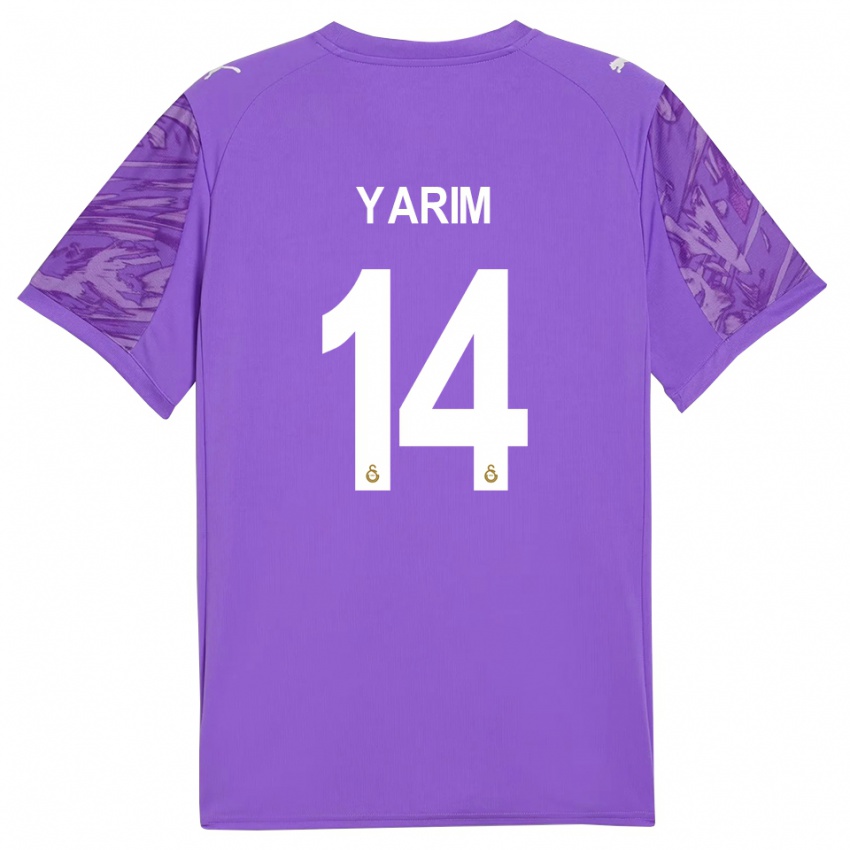 גברים Esra Yarım #14 לבן סגול חולצת שוער 2025/26 חולצה קצרה