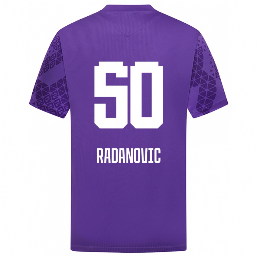 גברים סאבו ראדאנוביץ׳ #50 לבן אינדיגו חולצת שוער 2025/26 חולצה קצרה