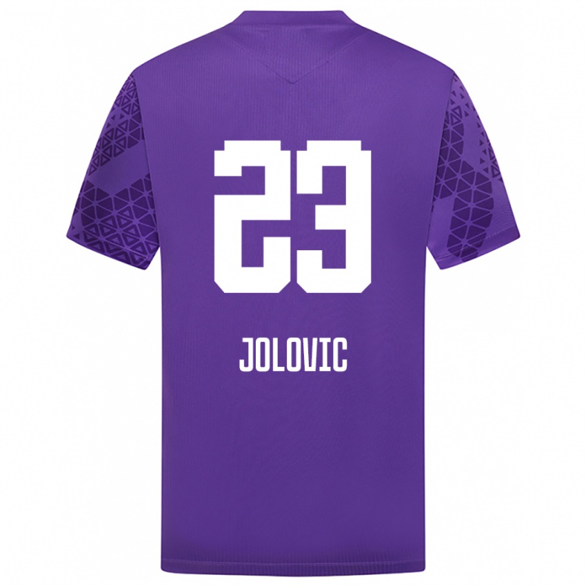 גברים Bogdan Jolovic #23 לבן אינדיגו חולצת שוער 2025/26 חולצה קצרה