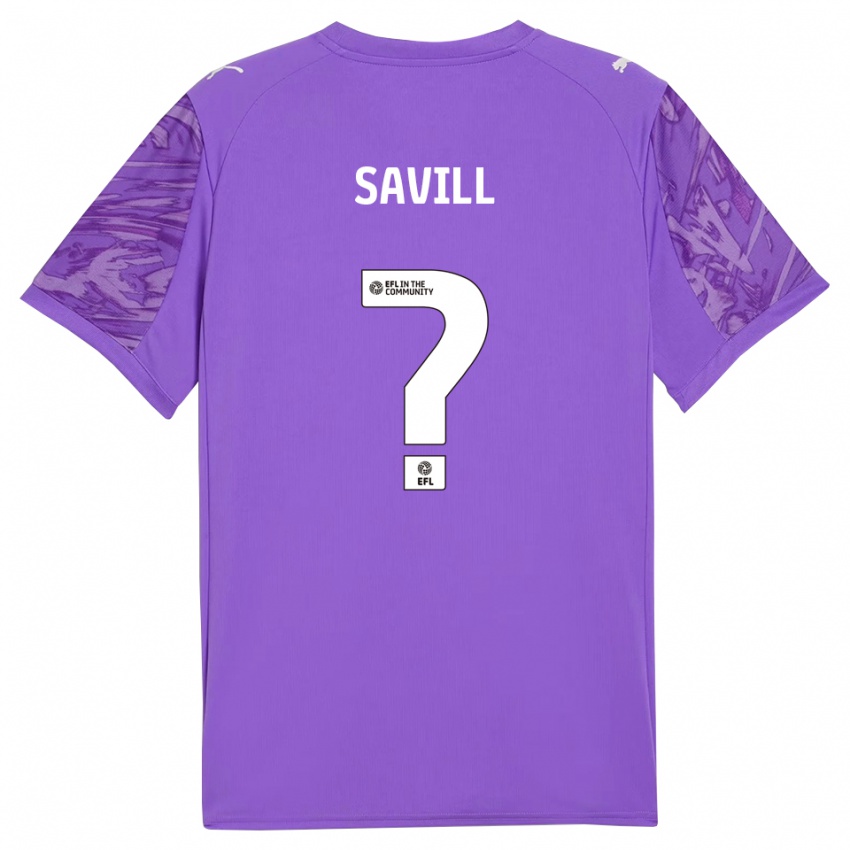 נשים Delainy Savill #0 סגול כהה חולצת שוער 2025/26 חולצה קצרה