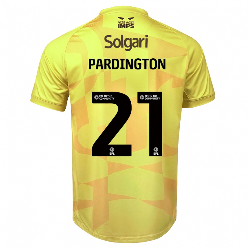 נשים ג׳יימי פרדינגטון #21 שחור צהוב חולצת שוער 2025/26 חולצה קצרה