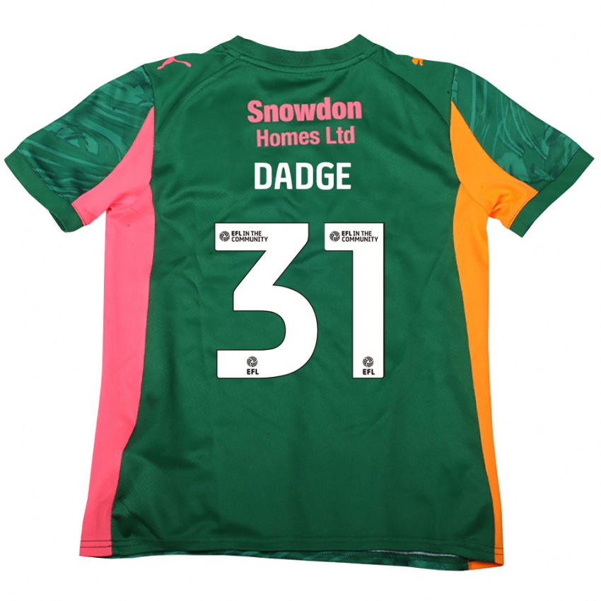 נשים ג׳יימס דאדג׳ #31 ירוק ורוד כהה חולצת שוער 2025/26 חולצה קצרה