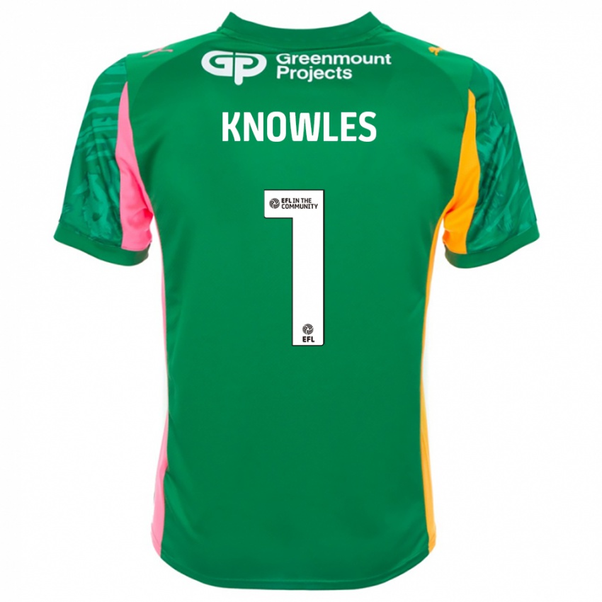 נשים Amelia Knowles #1 ירוק ורוד כתום חולצת שוער 2025/26 חולצה קצרה