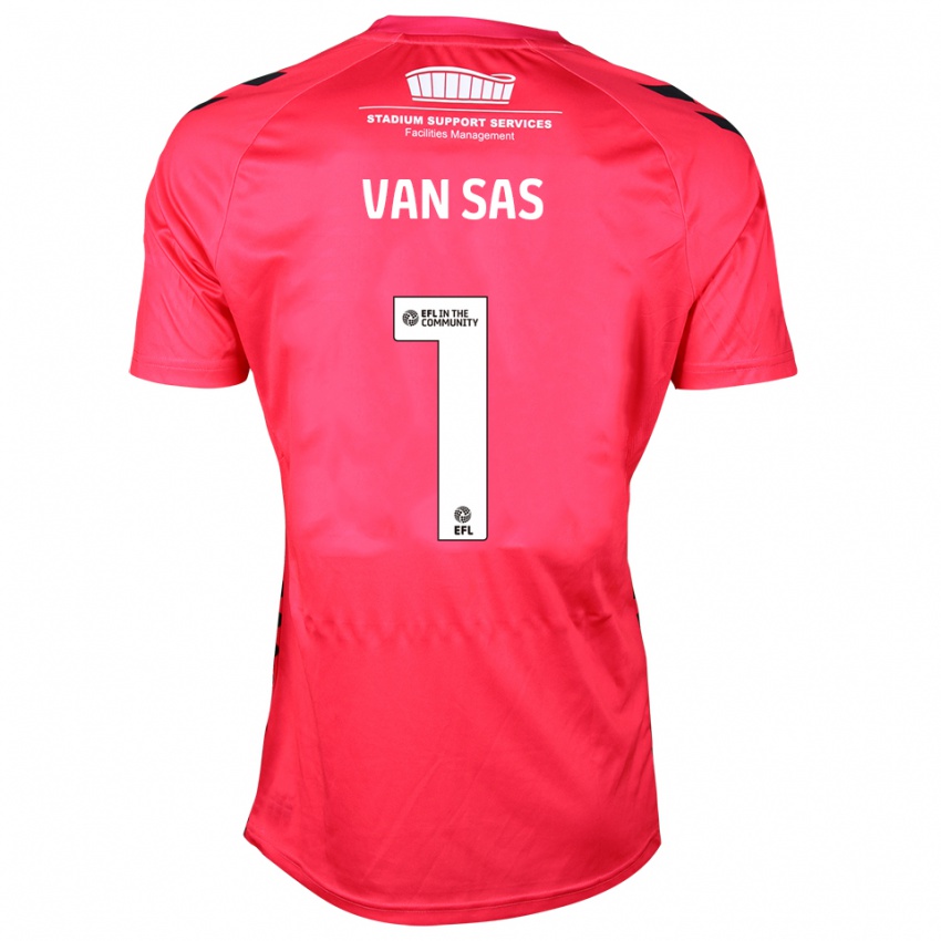 נשים מיקי ואן סאס #1 לבן אדום חולצת שוער 2025/26 חולצה קצרה