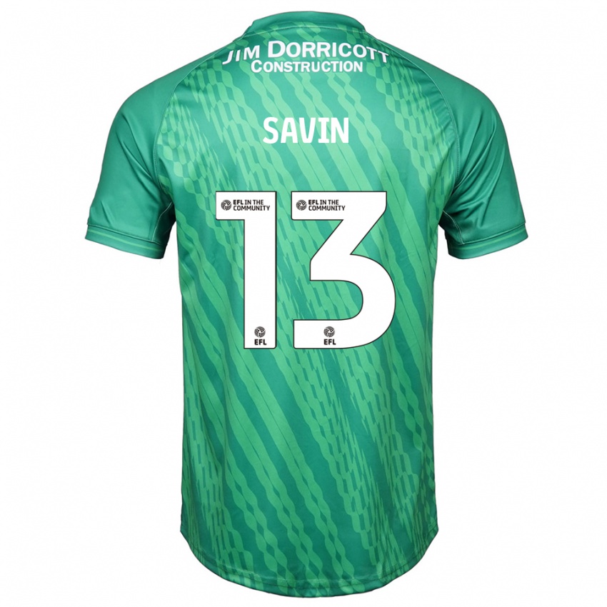 נשים טובי סאווין #13 ירוק טורקיז חולצת שוער 2025/26 חולצה קצרה