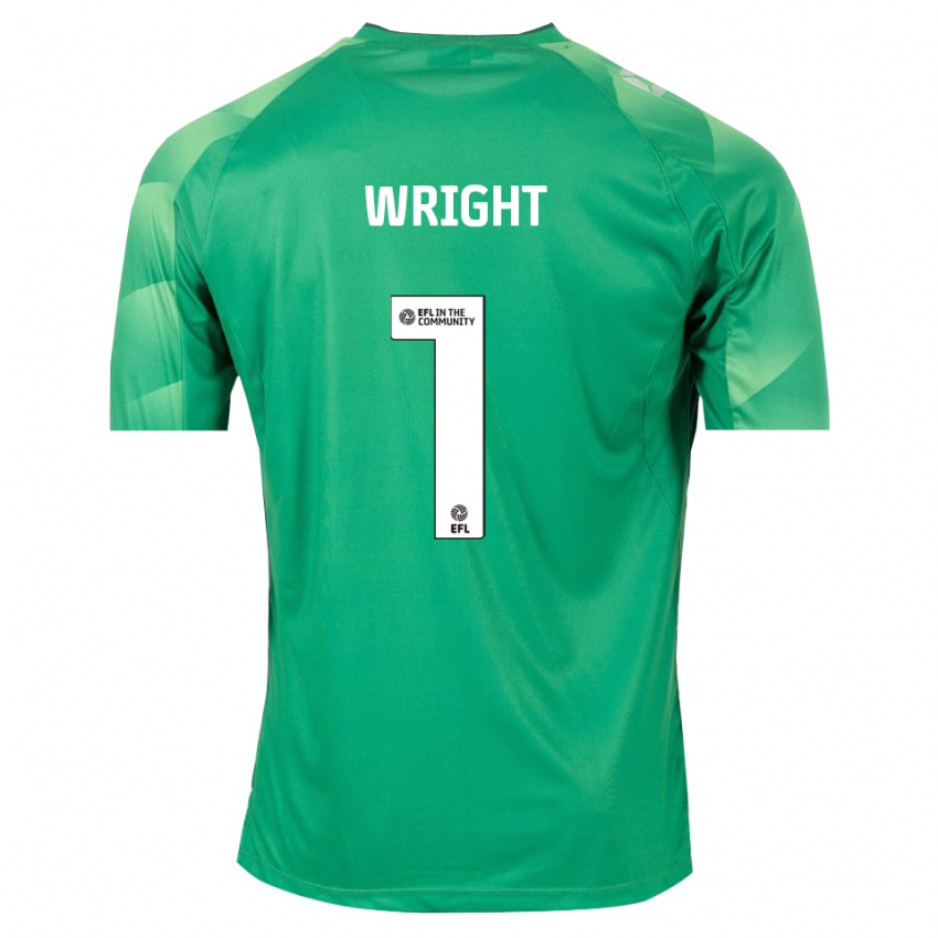 נשים Joe Wright #1 ירוק לבן חולצת שוער 2025/26 חולצה קצרה